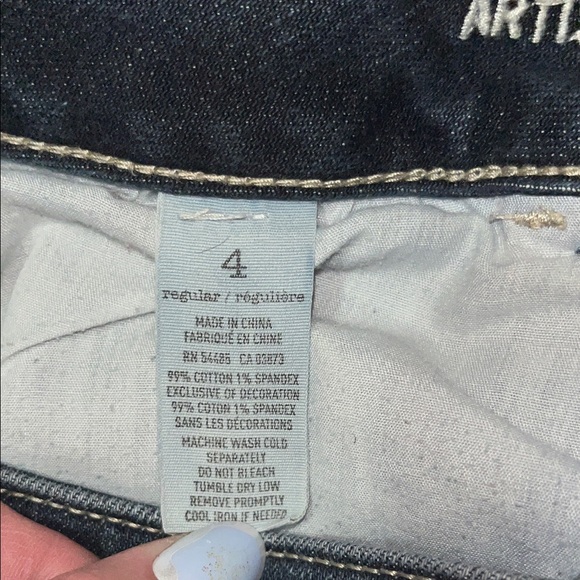 AMERICAN EAGLE OUTFITTERS Dark Wash Flare Denim Blue Jeans Artist SIZE 4 EUC - Picture 12 of 13